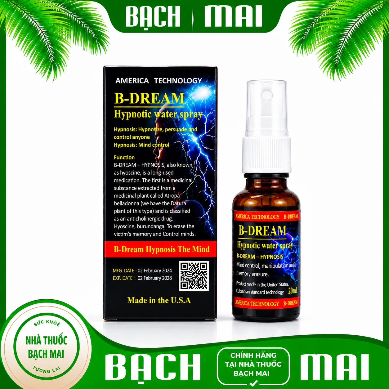 Thôi Miên Nghe Lời B-DREAM – HYPNOSIS Chính Hãng Tại Viện Bạch Mai (Dạng Xịt)