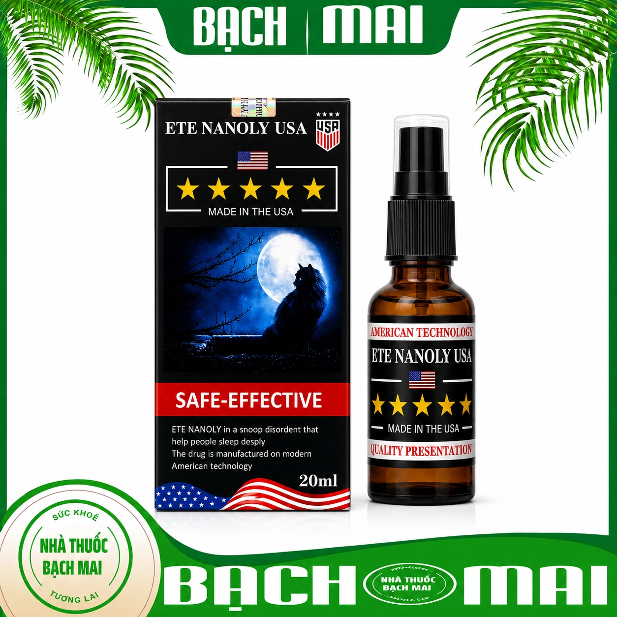 Thuốc Mê Ete Nanoly Nhập Khẩu Chính Hãng Tại Viện Bạch Mai (Dạng Xịt)